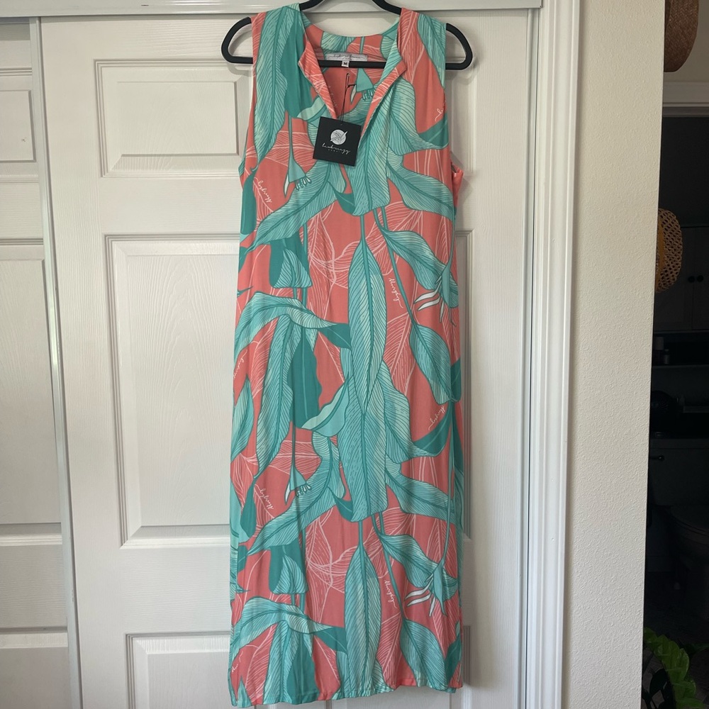 Lexbreezy Long Aloha Print Dress